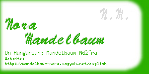 nora mandelbaum business card